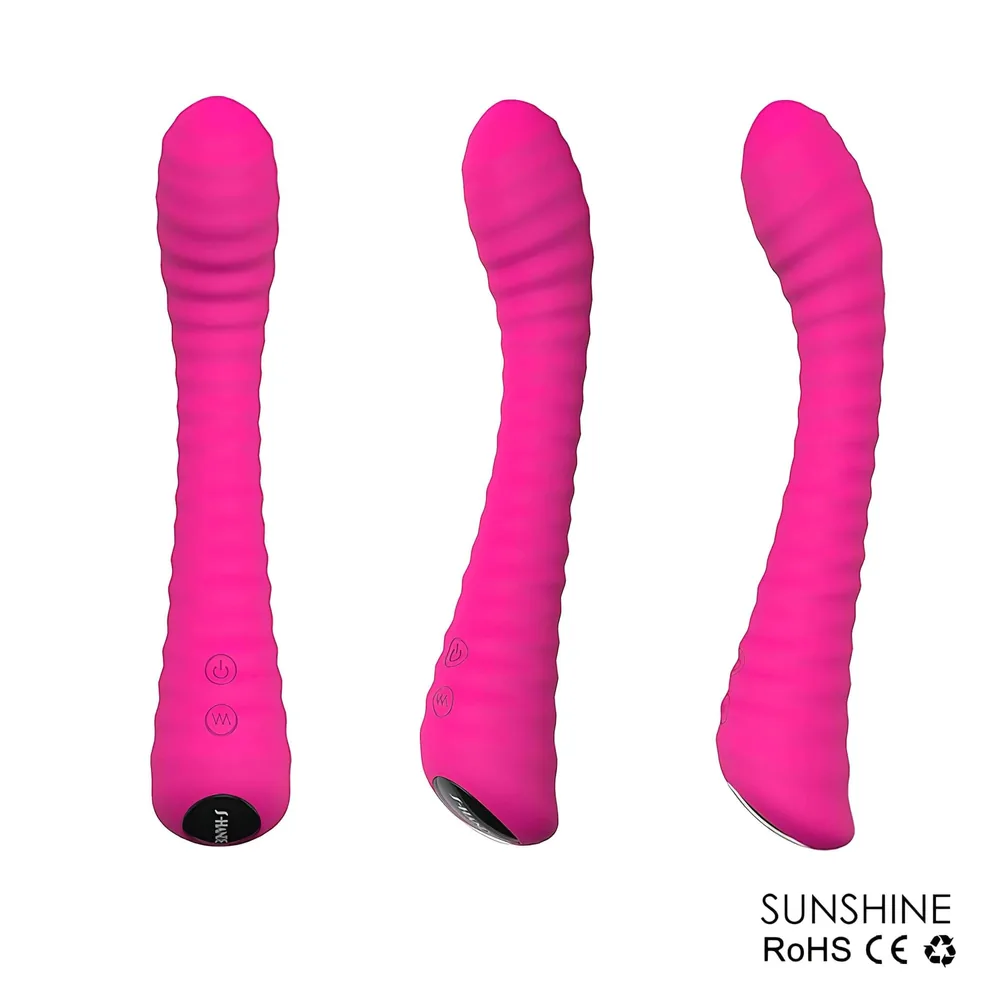 Sex HD Sunshine - vibrátor na bod G - akumulátorový, ryhovaný, ružový – Obrázok 5