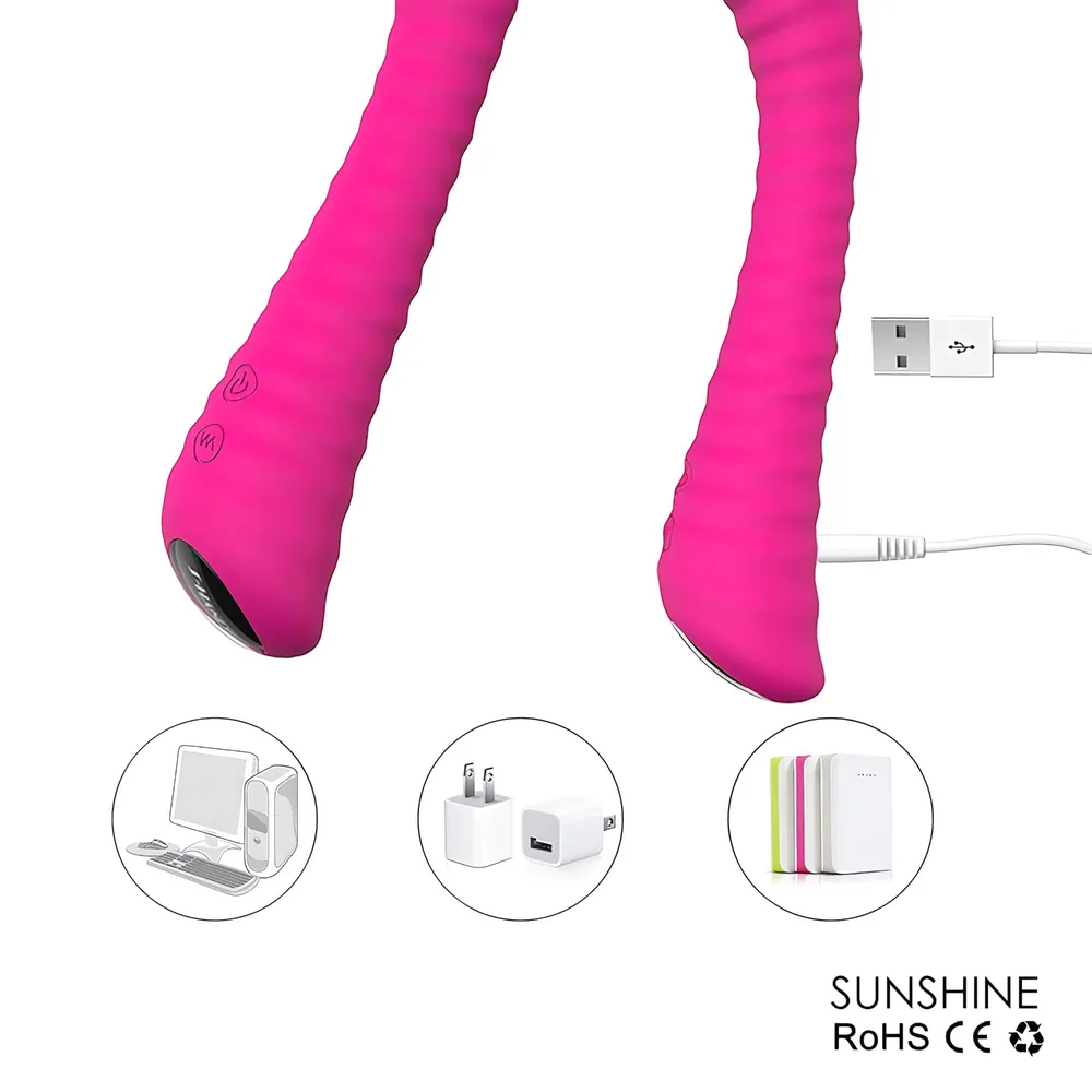 Sex HD Sunshine - vibrátor na bod G - akumulátorový, ryhovaný, ružový – Obrázok 6