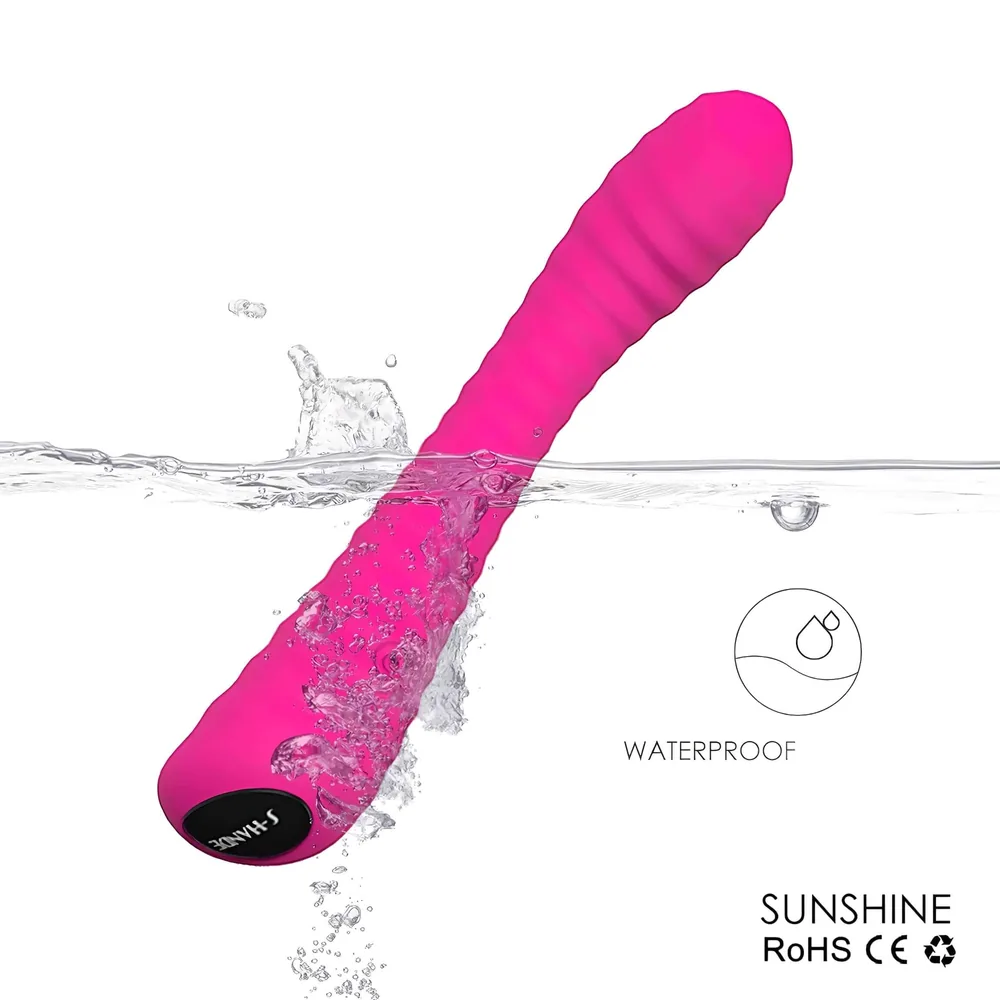 Sex HD Sunshine - vibrátor na bod G - akumulátorový, ryhovaný, ružový – Obrázok 7