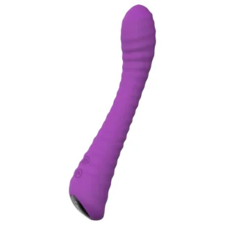 Sex HD Sunshine - akumulátorový, ryhovaný vibrátor na bod G (fialový)
