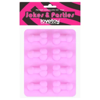 Pénisz - forma na ľadové kocky - tvar penisu - ružová