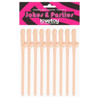 Lovetoy - realistické slamky v tvare penisu - béžová