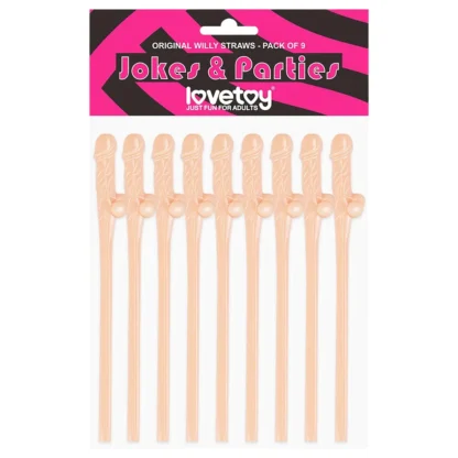 Lovetoy - realistické slamky v tvare penisu - béžová