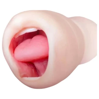 Tracy's Dog Cup - realistický ústny masturbátor so zubami (telovej farby)