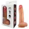 FeelSkin - ultra realistický dildó s semenníkmi - prírodná farba (23 cm)