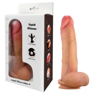 FeelSkin - ultra realistický dildó s semenníkmi - prírodná farba (23 cm)