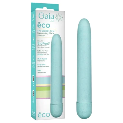 Gaia Eco - vibrátor - ekologický, veľký - modrý