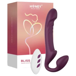 Honey Play Box Bliss - pripínací vibrátor s rotujúcimi korálkami - fialový
