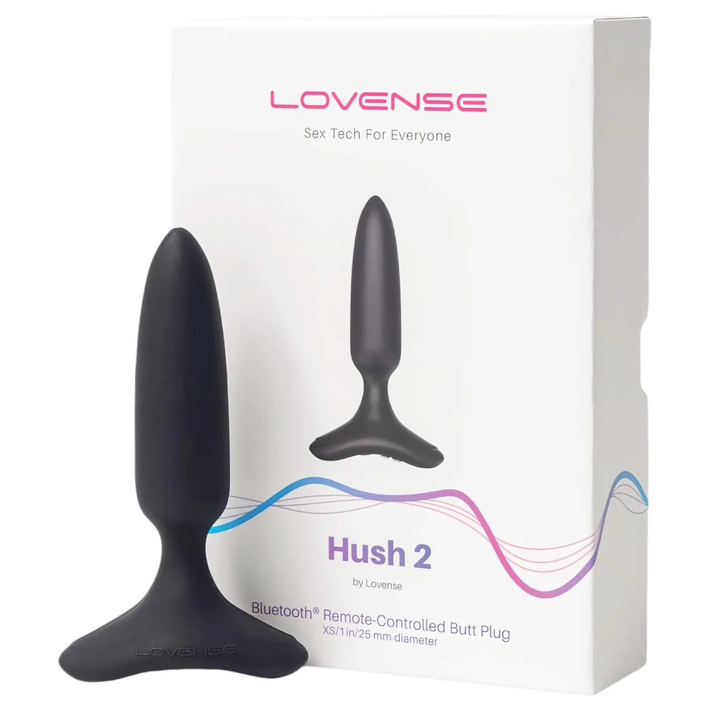 LOVENSE Hush 2 XS - malý análny vibrátor na batériu (25 mm) - čierny
