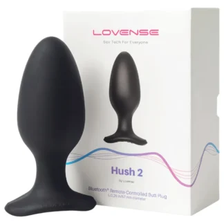LOVENSE Hush 2 L - malý análny vibrátor s batériou (57 mm) - čierny