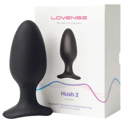 LOVENSE Hush 2 L - malý análny vibrátor s batériou (57 mm) - čierny