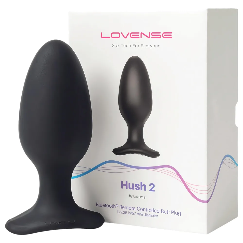 LOVENSE Hush 2 L - malý análny vibrátor s batériou (57 mm) - čierny