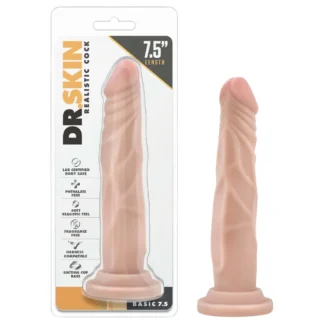 Dr. Skin - realistický dildo s prísavkou - 19 cm - telová farba