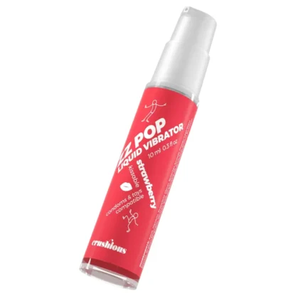Crushious ZZ POP - jedlý tekutý vibrátor, jahoda (10 ml)