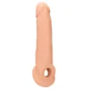 RealRock - návlek na penis - 21,5 cm - telová farba