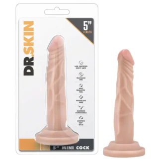 Dr. Skin 5 - realistický dildo s prísavkou (telovej farby, 14,5 cm)