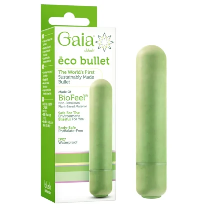Gaia Eco M - vibrátor na bod G - ekologický - zelený - stredný