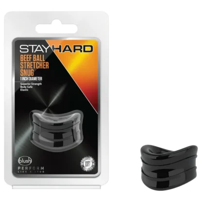 Stay Hard Beef - silný natiahovač semenníkov (čierny)
