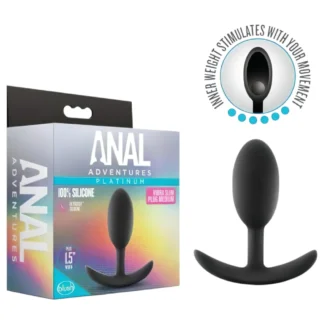 Anal Adventures Platinum - análny kolík - čierny - stredný