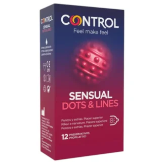 Control - prezervatív - vrúbkovaný, bodkovaný - 12 ks