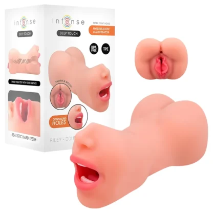 Intense Deep Touch Riley - masturbátor ústa a vagína - realistický - natur