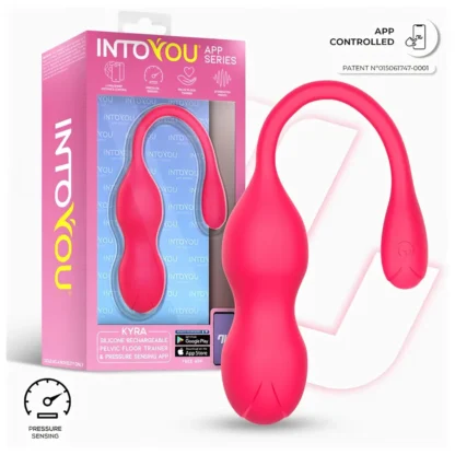 INTOYOU Kyra Pelvic - vibrátor typu venušine guličky ovládaný aplikáciou (ružový)