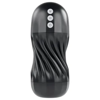 Playboy Solo Stroker - nabíjateľný sací masturbátor (čierny)