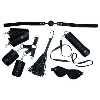 Sei Mio - bondage set - sada pre začiatočníkov - čierna - 6 dielov