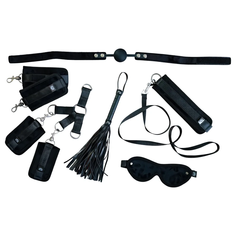 Sei Mio - bondage set - sada pre začiatočníkov - čierna - 6 dielov