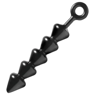 XR Brands - Spades - perličkový análny dildo (čierny)