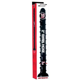 Hosed - análny dildo - špirálový tvar - čierny 18 cm