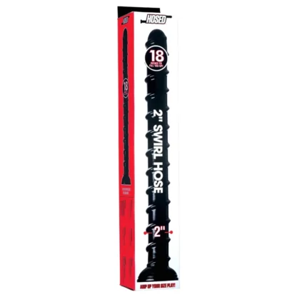 Hosed - análny dildo - špirálový tvar - čierny 18 cm
