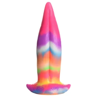 Creature Cocks - dildo s jazykom - svietiaci silikón - 21 cm
