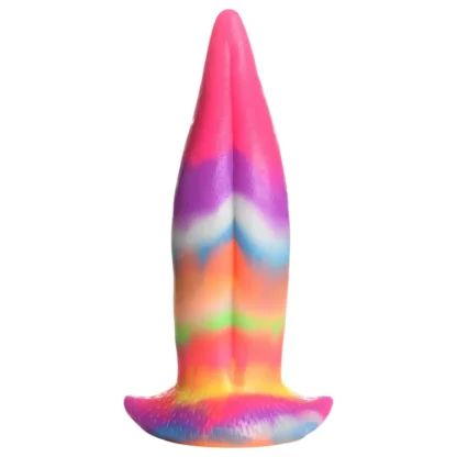 Creature Cocks - dildo s jazykom - svietiaci silikón - 21 cm