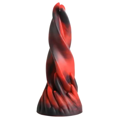 Creature Cocks Hell Kiss - skrútené silikónové dildo - 19 cm (červené)