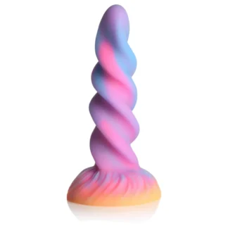 Creature Cocks Moon Rider - svietiaci jednorožec dildo - fialovo-ružová
