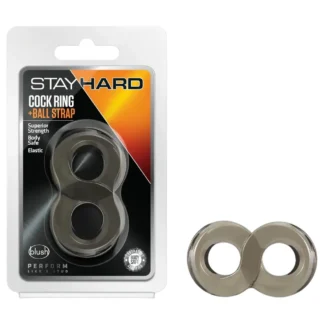 Stay Hard - erekčný a semenníkový krúžok - sivý