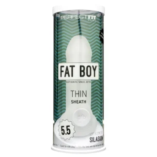 Perfect Fit - Fat Boy Thin - návlek na penis (15 cm, biely)