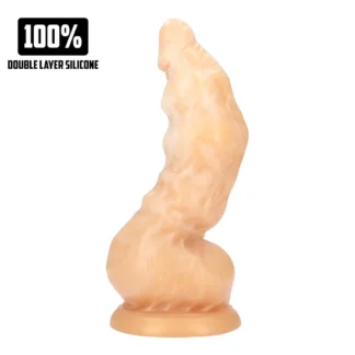 Ouch! Golden Alien Invader - silikónový fantazijný dildo (zlatý)