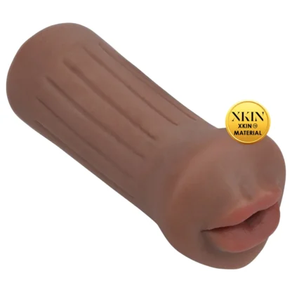 XKIN - umelá ústa masturbátor - S (tmavá prirodzená farba)