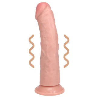 RealRock - realistický vibrátor s prísavkou - telová farba 20,5 cm