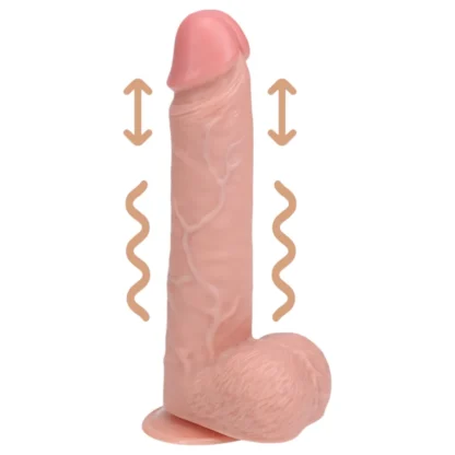 RealRock - realistický vibrátor s prísavkou - telová farba 20,5 cm