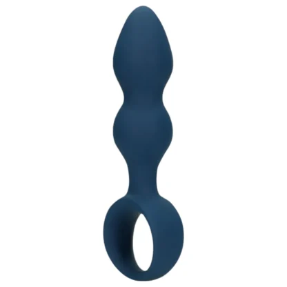 Loveline - análna dildo s krúžkom - stredná veľkosť - modrá