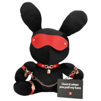 Bondage Rabbit - BDSM maska zajačik - čierna