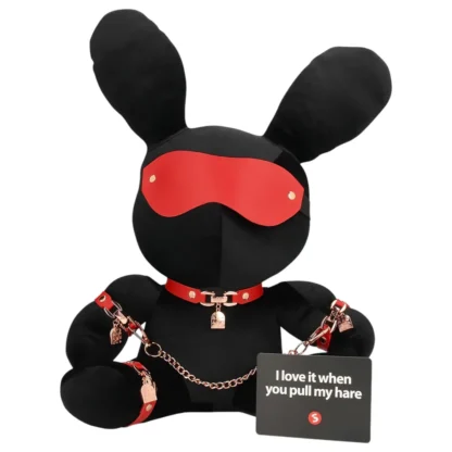 Bondage Rabbit - BDSM maska zajačik - čierna