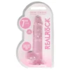 RealRock - realistický dildo - priehľadný ružový - 17 cm