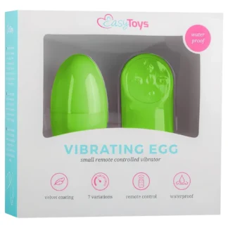 Easytoys - 7-rýchlostné rádio vibračné vajíčko (zelené)