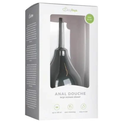 Easytoys - análny sprchový klystír - veľký čierny