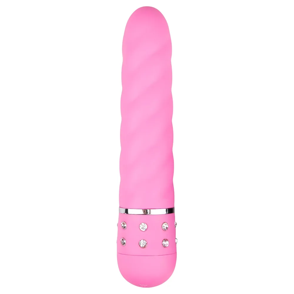 Easytoys Diamond - vibrátor so špirálovým dizajnom - ružový