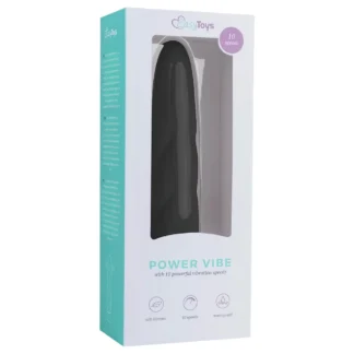 Easytoys - vibrátor tyčový s krúteným dizajnom - silikón - čierny